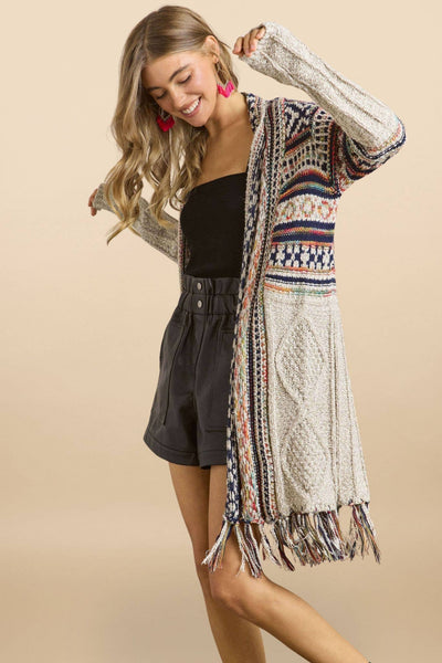 FRINGE AZTEC CARDIGAN