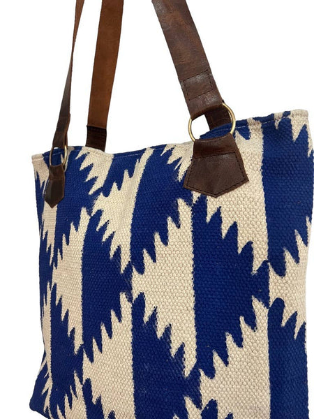 Blockprint Pyramid Shoulder Bag