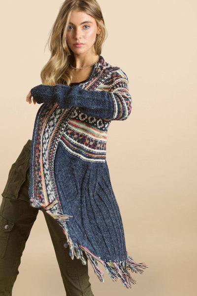 FRINGE AZTEC CARDIGAN