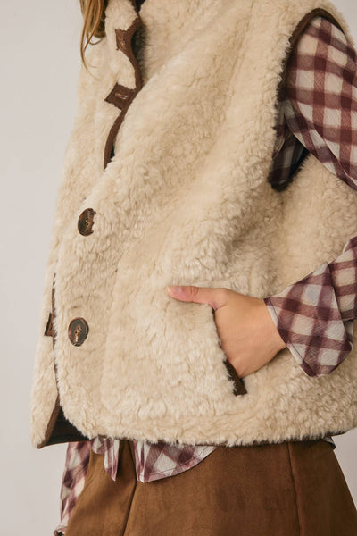 Reversible Faux Shearling Vest