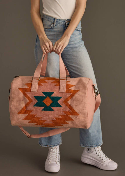 Pink, Orange, Blue & Green Aztec Duffel