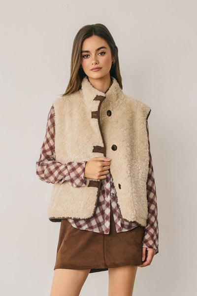 Reversible Faux Shearling Vest