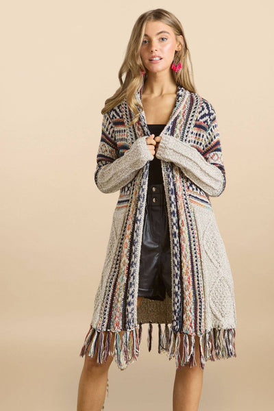 FRINGE AZTEC CARDIGAN