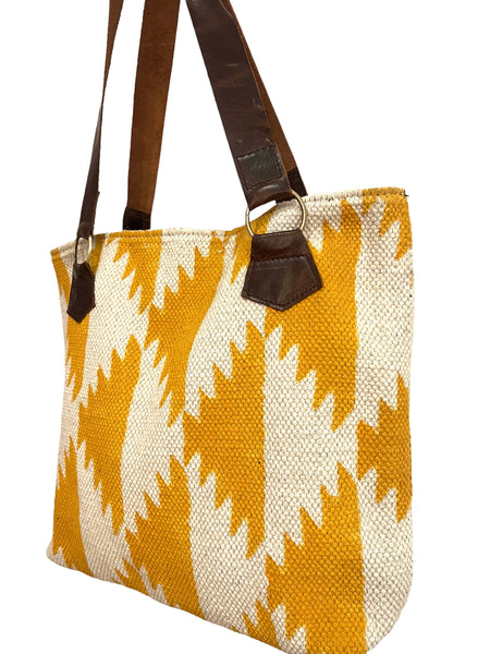 Blockprint Pyramid Shoulder Bag