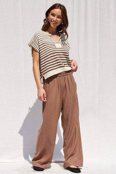 IM8815 - Striped Sleeveless Sweater