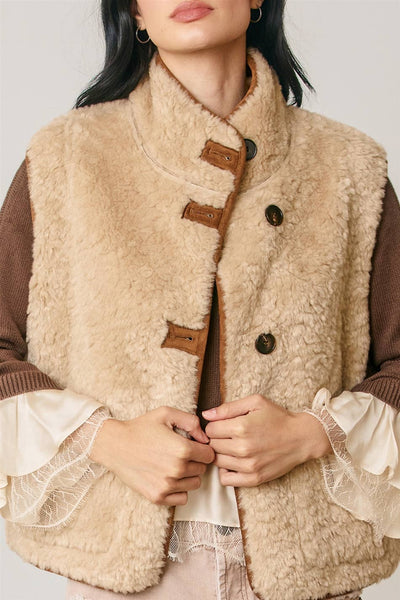 Reversible Faux Shearling Vest