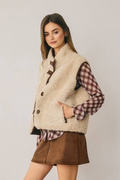 Reversible Faux Shearling Vest