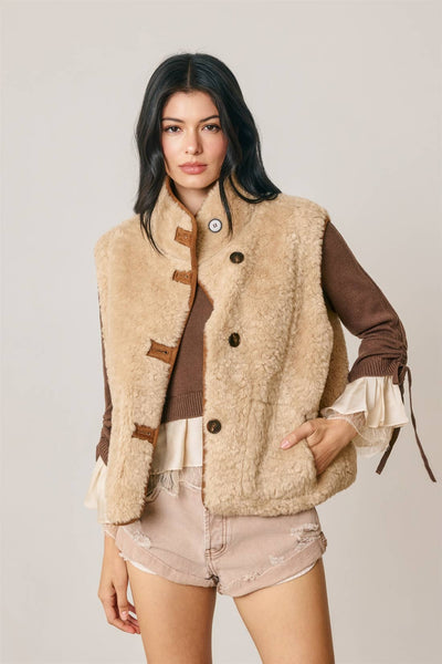 Reversible Faux Shearling Vest