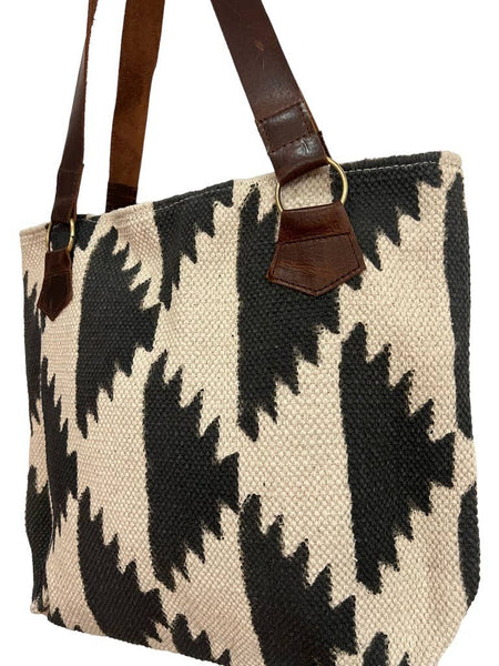 Blockprint Pyramid Shoulder Bag