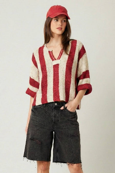 IM8711 - Vertical Striped Sweater