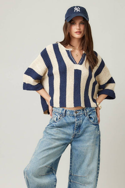 IM8711 - Vertical Striped Sweater