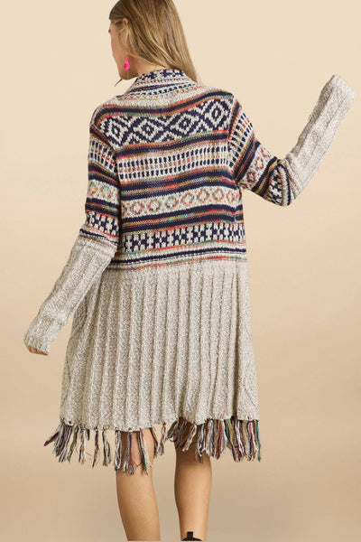 FRINGE AZTEC CARDIGAN