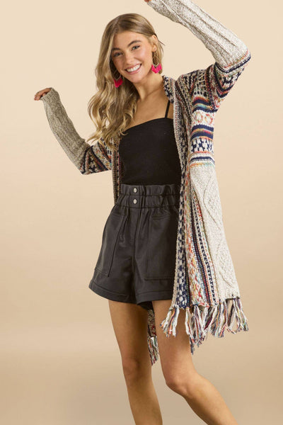 FRINGE AZTEC CARDIGAN