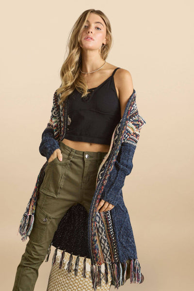 FRINGE AZTEC CARDIGAN