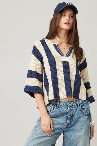 IM8711 - Vertical Striped Sweater