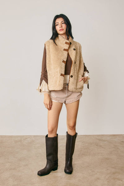 Reversible Faux Shearling Vest