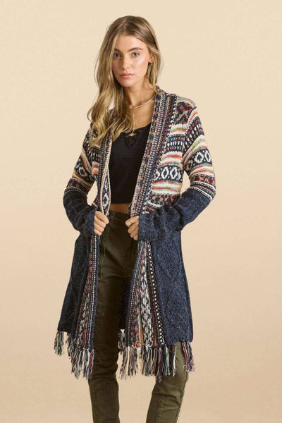 FRINGE AZTEC CARDIGAN