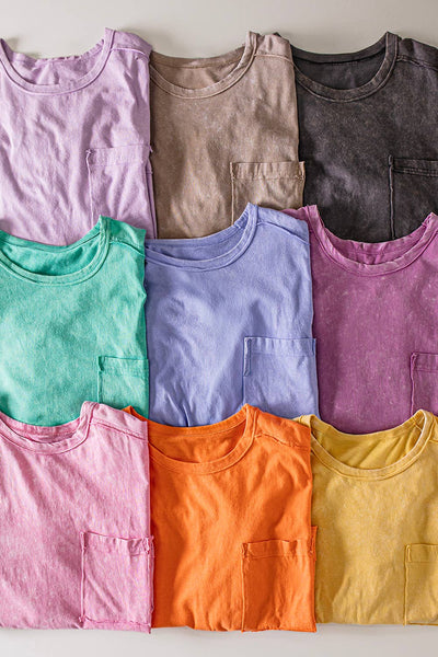NT11429-Mineral Washed Oversized Crop Comfy Knit Top
