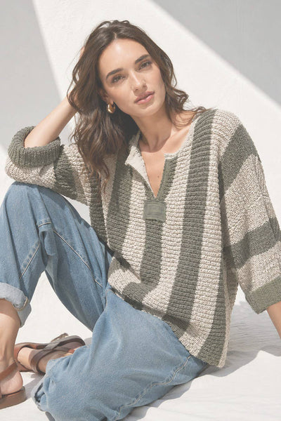 IM8711 - Vertical Striped Sweater