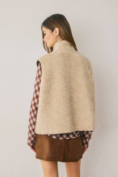 Reversible Faux Shearling Vest