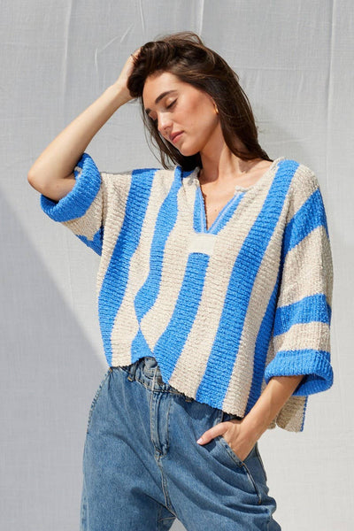 IM8711 - Vertical Striped Sweater