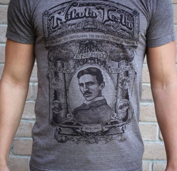 Nikola Tesla T-shirt  Handmade by Point 506