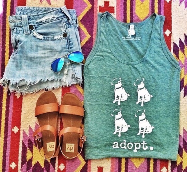 Dog Adoption Option Tank - Green