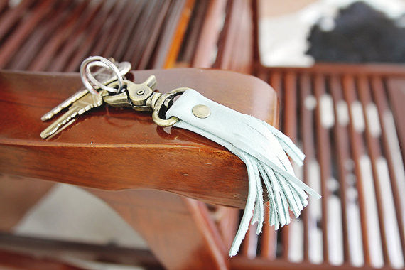 Leather Tassel Keychains -