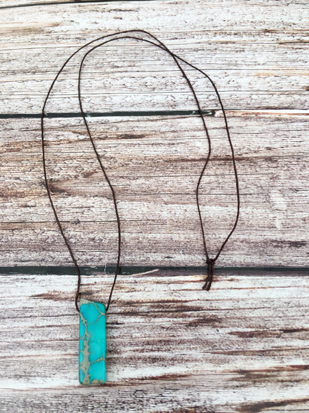 Turquoise & Amethyst Stone Necklace