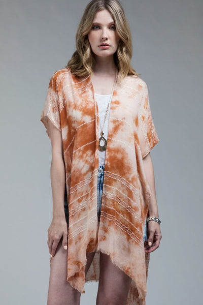 Tie Dye Rust Kimono