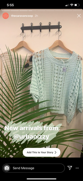 Mint to be- Crochet knit top 🌿