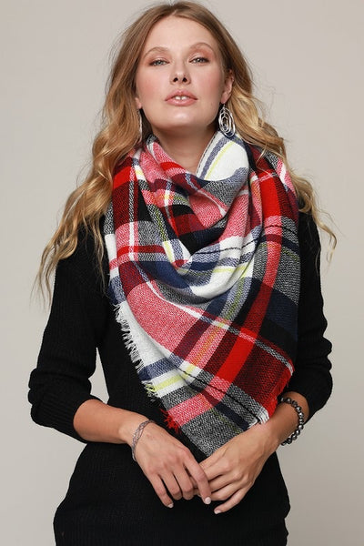 Plaid Blanket Scarf