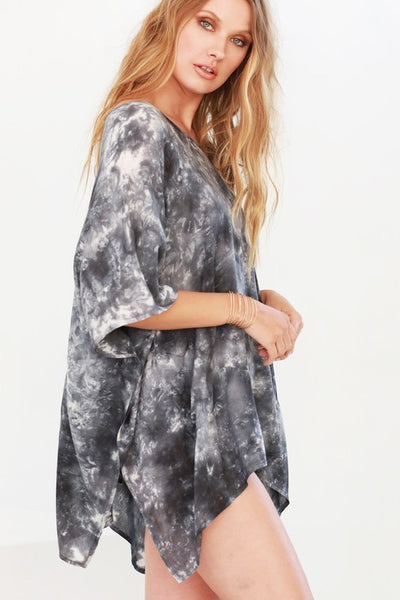 Black Tye Dye- Kaftan Top