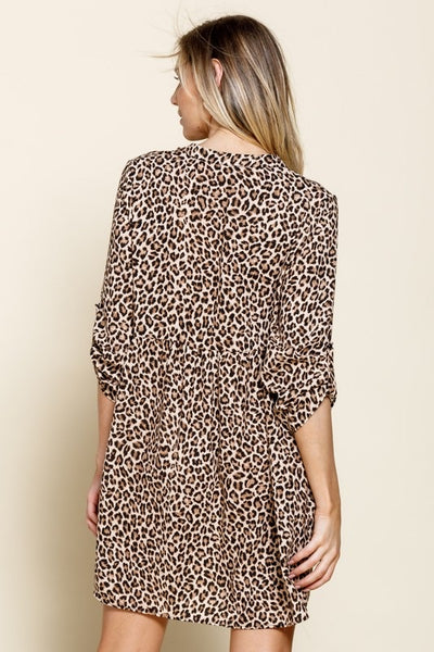Leopard Baby doll Dress