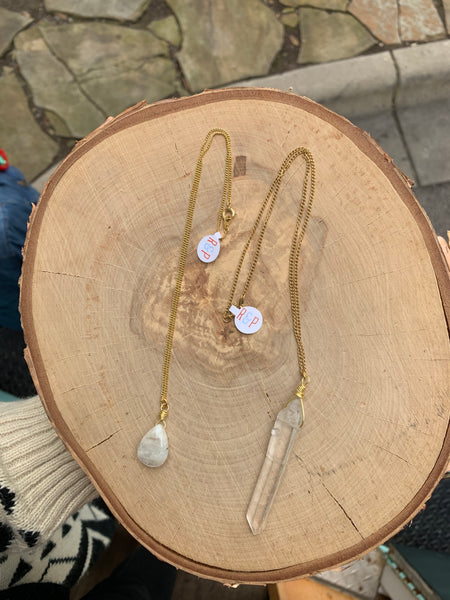 Quartz Necklace - By, Rust & Pearls
