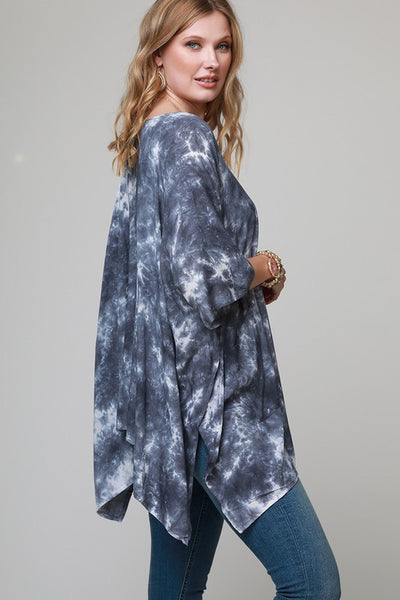 Black Tye Dye- Kaftan Top