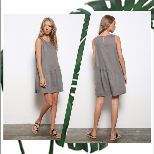 Linen Tiered Hem Dress!